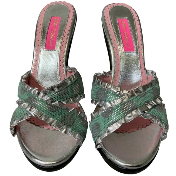 Betsey Johnson Shoes - Betsey Johnson NWT Mimi Metallic Leopard Heels